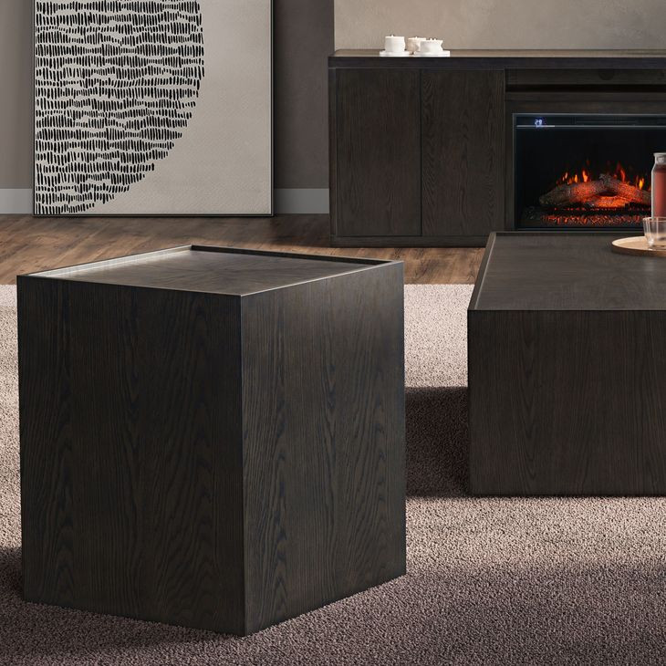 Laurel Espresso 15" Square End Table