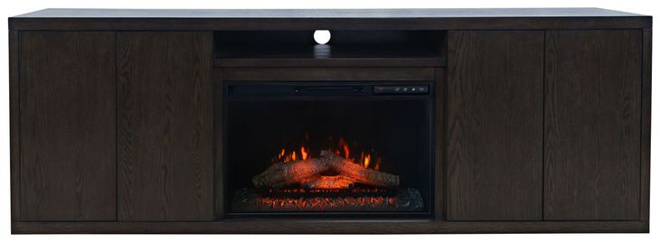 Laurel Creek Espresso 78" TV Stand with Electric Fireplace