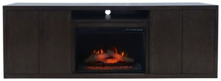Laurel Creek Espresso 78" TV Stand with Electric Fireplace