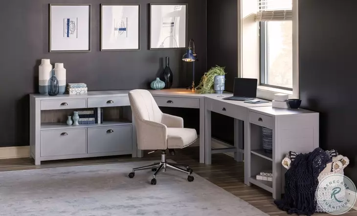 Union Square Slate Gray Home Office Credenza