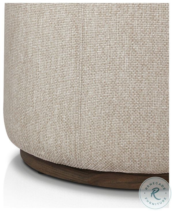 Sinclair Ramiro Ecru Outdoor Round Ottoman