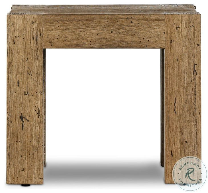 Abaso Rustic Wormwood Oak Square End Table