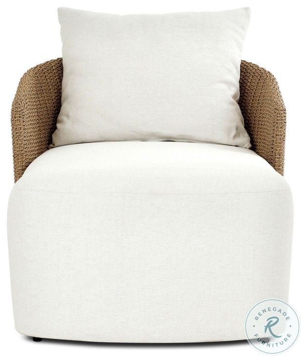 Maven Alessi Linen 35" Upholstered Outdoor Chaise