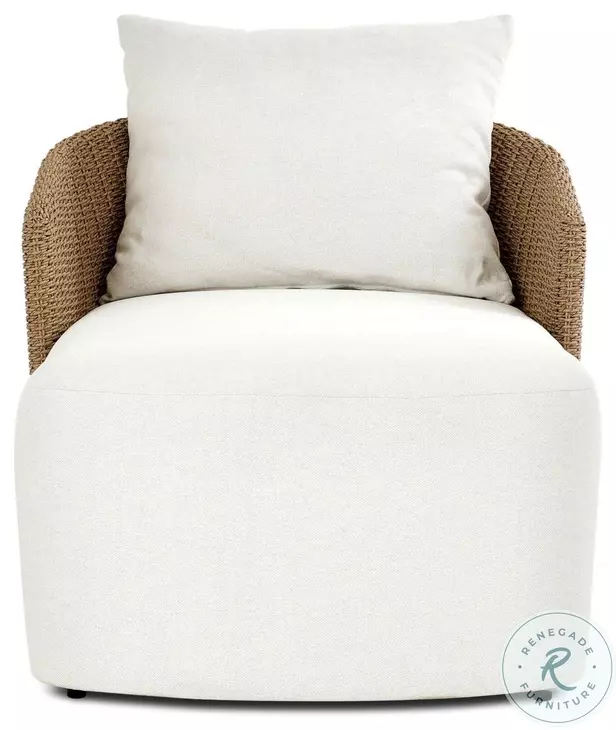 Maven Alessi Linen 35" Upholstered Outdoor Chaise