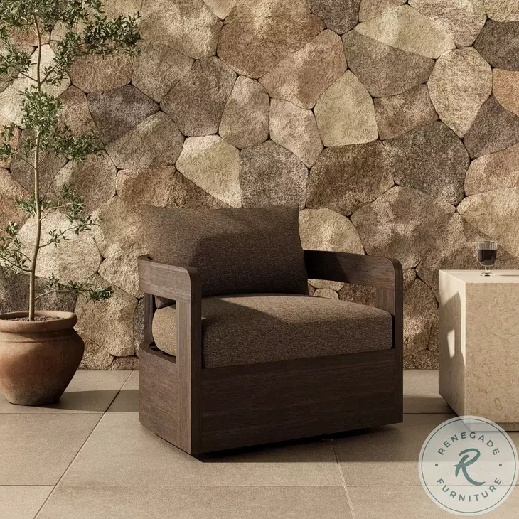 Jackson Ellor Brown Outdoor Swivel Chair