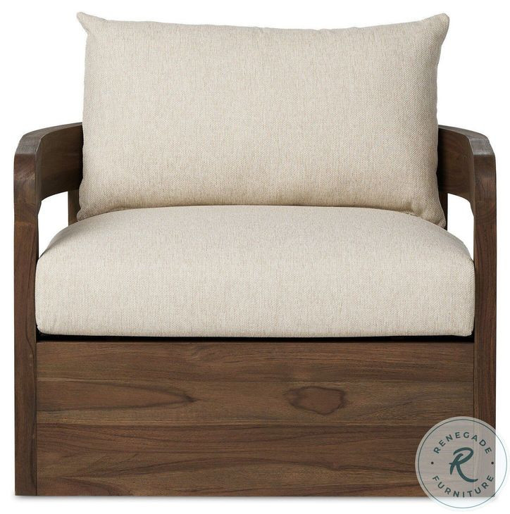 Jackson Ellor Beige Outdoor Swivel Chair