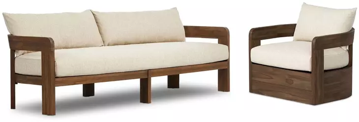 Jackson Ellor Beige Upholstered Outdoor Living Room Set