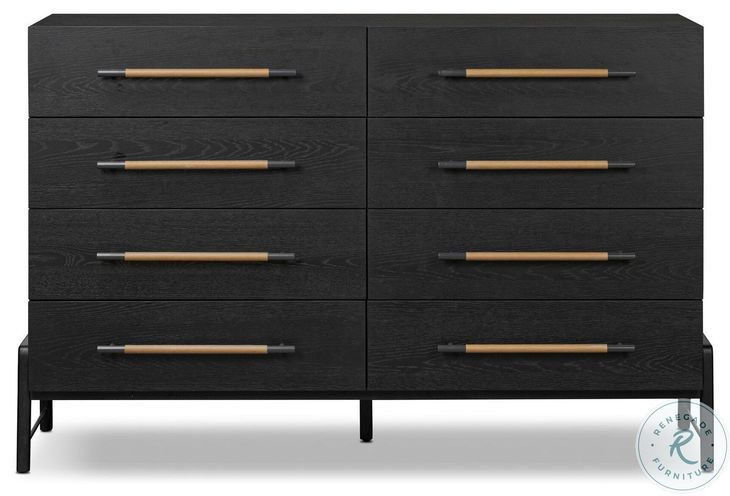 Rosedale Ebony Oak Veneer 8 Drawer Dresser