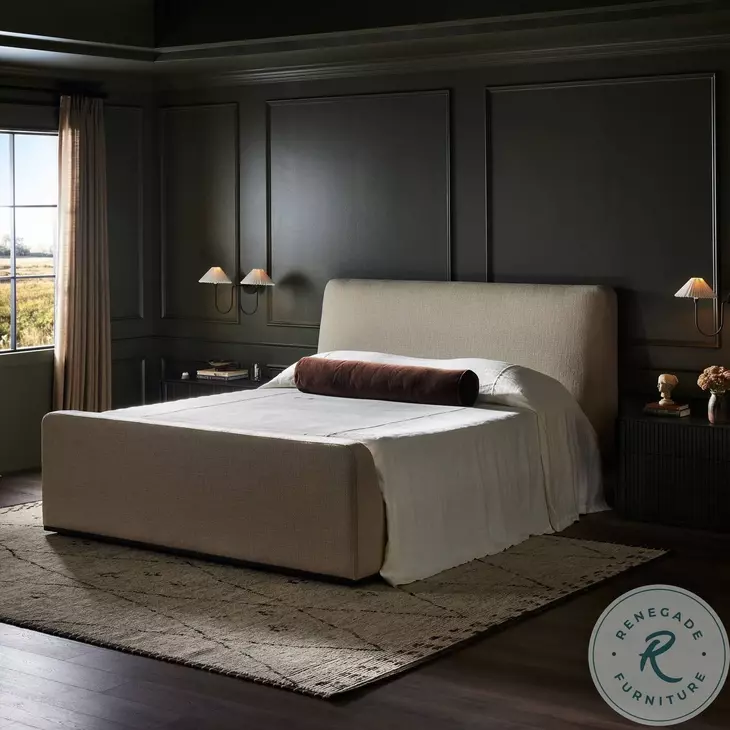 Colt Irving Flax Performance Fabric Queen Upholstered Bed