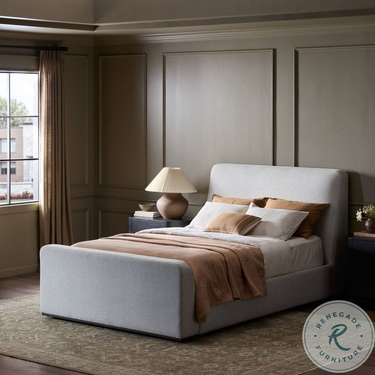 Colt Aldred Silver Performance Fabric Queen Upholstered Bed