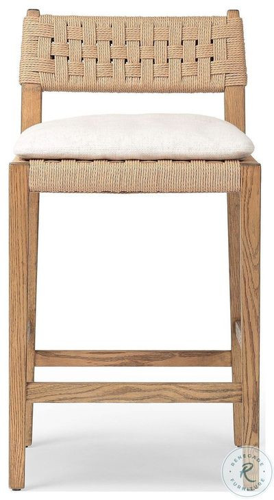 Hamlin Dover Crescent Performance Fabric Counter Height Stool