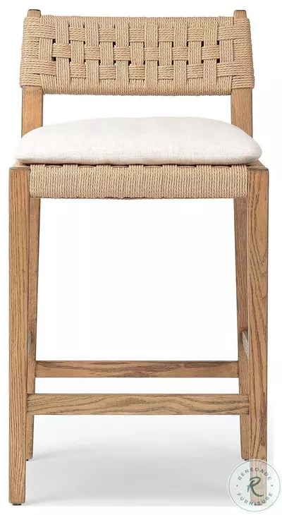 Hamlin Dover Crescent Performance Fabric Counter Height Stool