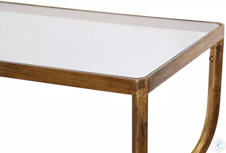 Vensel Antique Gold Console Table