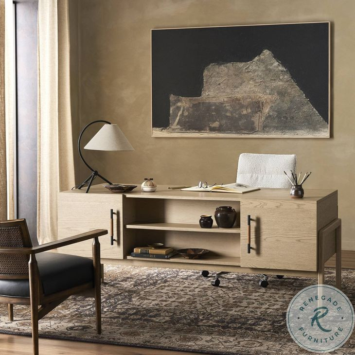 Rosedale Yucca Oak Veneer 3 Drawer Executive Desk