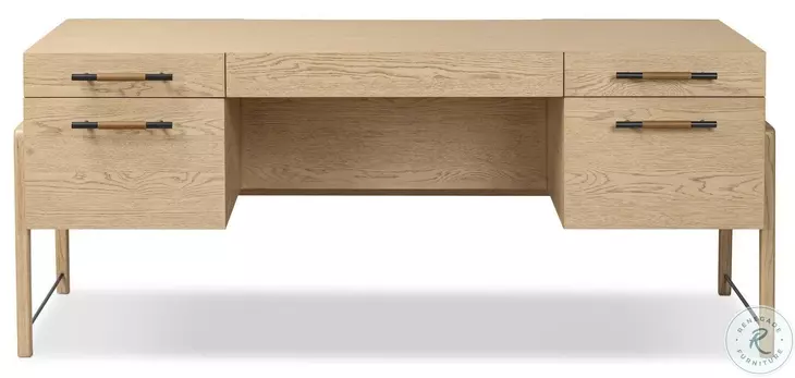 Rosedale Yucca Oak Veneer 3 Drawer Executive Desk