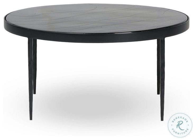 Yoko Moss Cast Glass Large Round Nesting Table