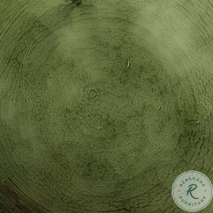 Yoko Moss Cast Glass Small Round Nesting Table