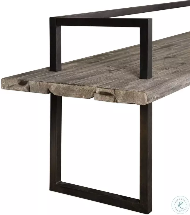 Teolin Antique Whitewash Bench