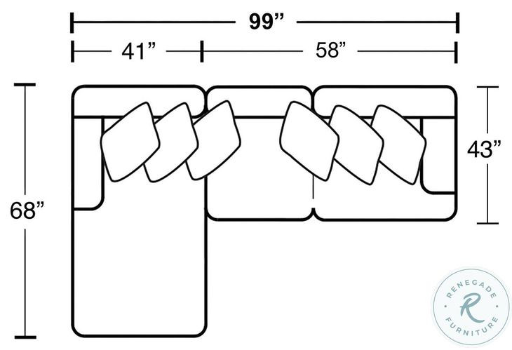 Polaris Sugar Performance Fabric Small Sectional with LAF Chaise