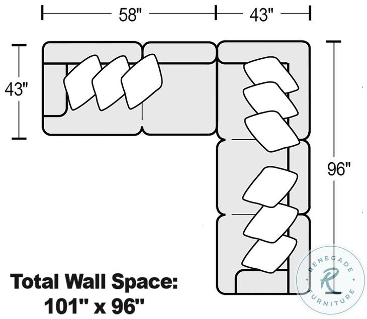 Polaris Sugar Performance Fabric Sectional with RAF Section