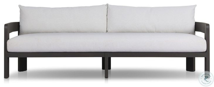 Jackson Alessi Linen 96" Upholstered Outdoor Metal Sofa