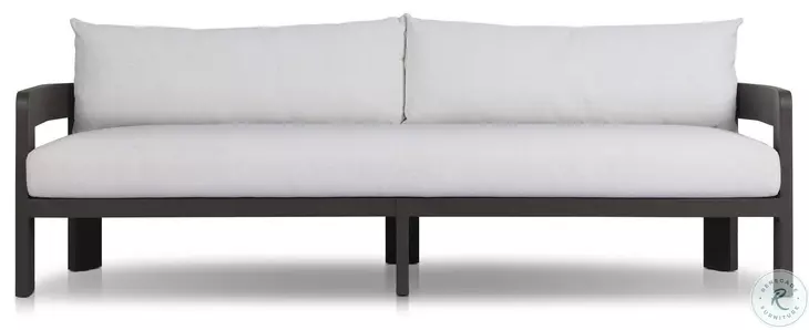 Jackson Alessi Linen 96" Upholstered Outdoor Metal Sofa