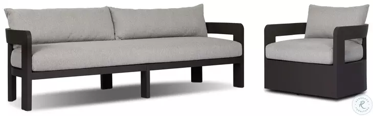Jackson Concha Fog Upholstered Outdoor Metal Living Room Set