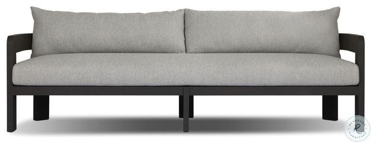 Jackson Concha Fog 96" Upholstered Outdoor Metal Sofa