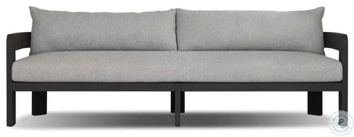 Jackson Concha Fog 96" Upholstered Outdoor Metal Sofa