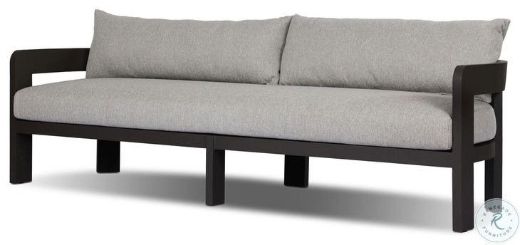 Jackson Concha Fog 96" Upholstered Outdoor Metal Sofa