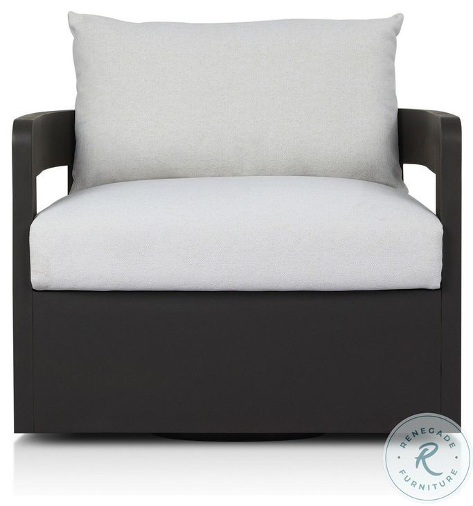 Jackson Alessi Linen Outdoor Metal Swivel Chair