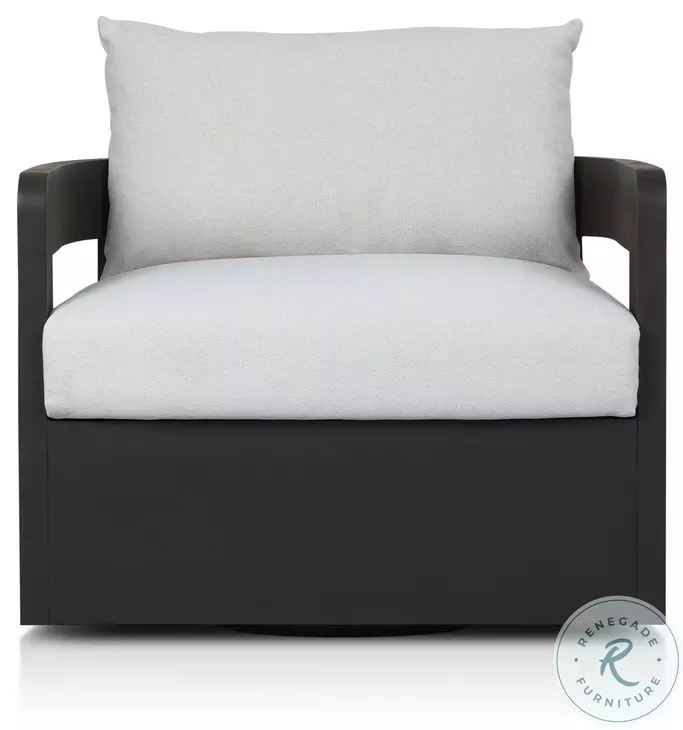 Jackson Alessi Linen Outdoor Metal Swivel Chair