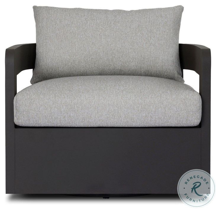 Jackson Concha Fog Outdoor Metal Swivel Chair