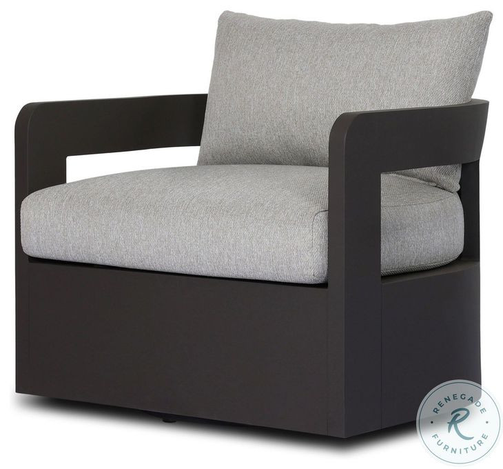 Jackson Concha Fog Outdoor Metal Swivel Chair