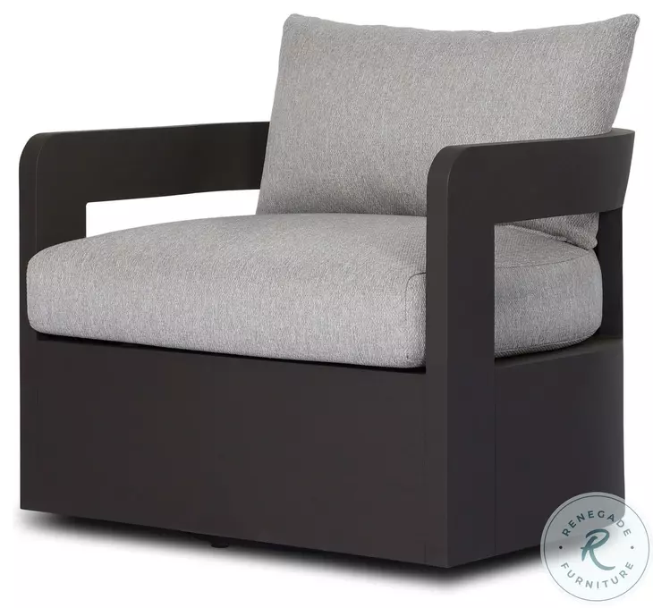 Jackson Concha Fog Outdoor Metal Swivel Chair