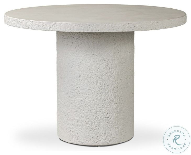 Otero Matte Stone Outdoor Round 42" Round Dining Table
