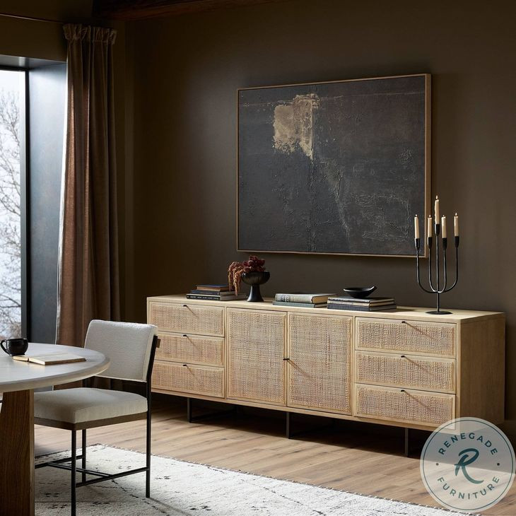 Carmel Natural Cane 2 Door Sideboard