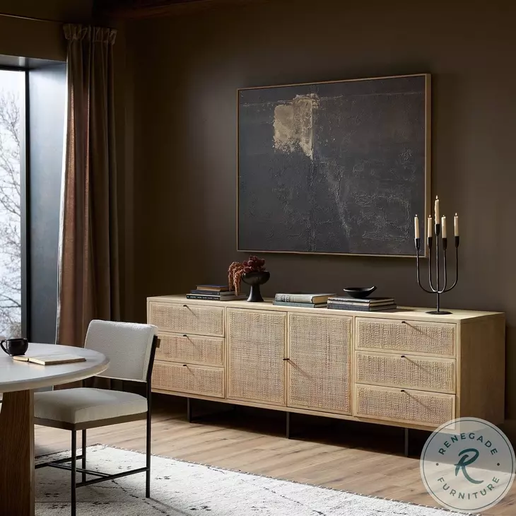 Carmel Natural Cane 2 Door Sideboard