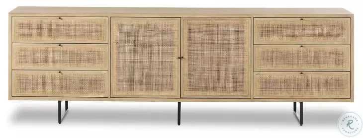 Carmel Natural Cane 2 Door Sideboard