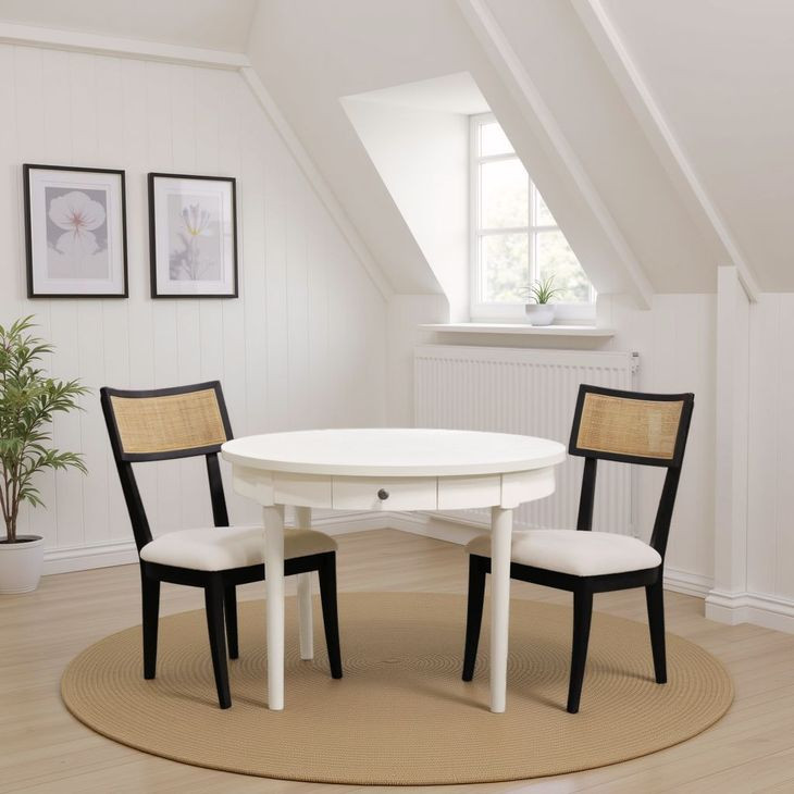 Avery Coconut Milk 54" Round Dining Table