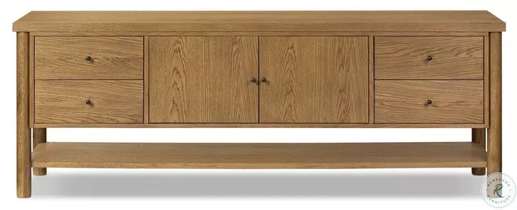 Roark Amber Oak Veneer 82" Media Console