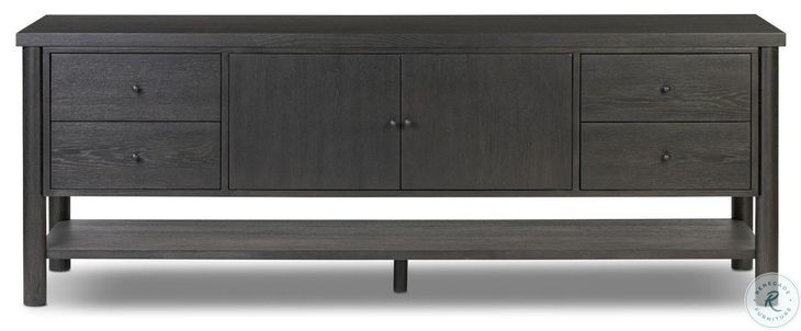 Roark Ebony Oak Veneer 82" Media Console