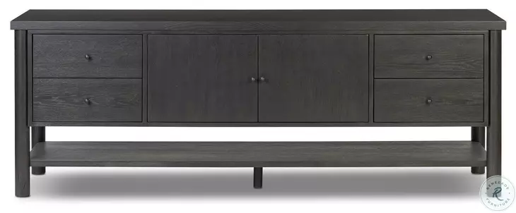 Roark Ebony Oak Veneer 82" Media Console