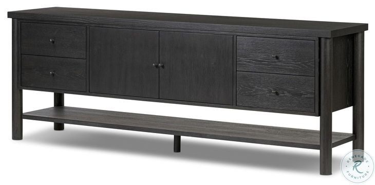 Roark Ebony Oak Veneer 82" Media Console
