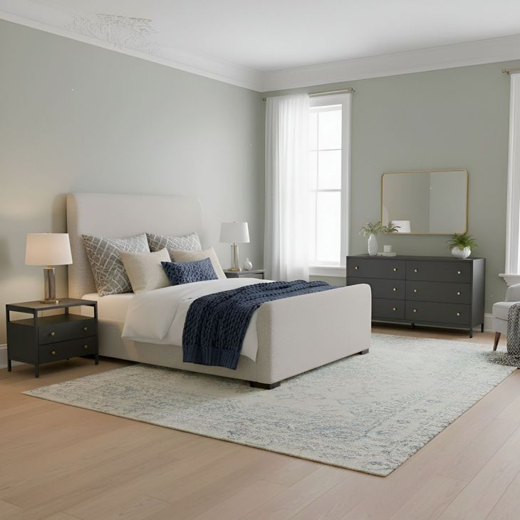 Avery Black 6 Drawers Dresser