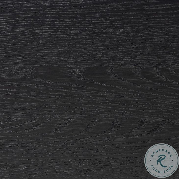 Tolle Drifted Matte Black Veneer 2 Drawer Nightstand