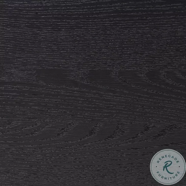Tolle Drifted Matte Black Veneer 2 Drawer Nightstand