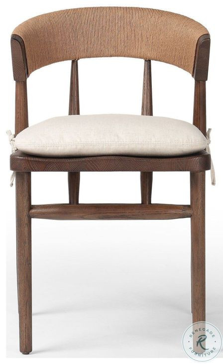 Buxton Drifted Oak Performance Fabric Dining Chair