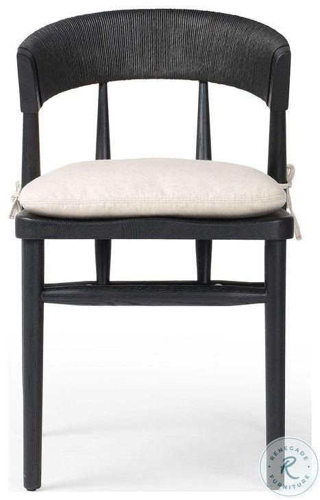 Buxton Black Oak Performance Fabric Dining Chair