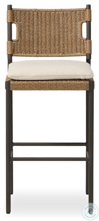 Miller Liller Flax Outdoor Woven Bar Stool